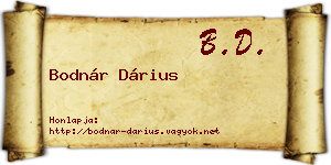 Bodnár Dárius névjegykártya